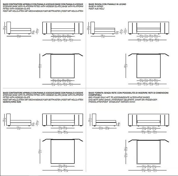 Doppelbett mit gepolsterter Leder-Rückwand FLEXFORM EDEN PLUS Fabrik FLEXFORM aus Italien. Foto №2