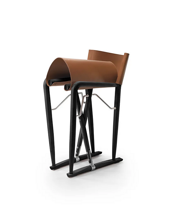 Klappstuhl aus gegerbtem Leder Luchino FLEXFORM 02C411 Fabrik FLEXFORM aus Italien. Foto №5