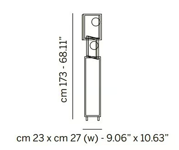 Stehlampe aus Metall und Pyrex Rhythm von Euroluce Lampadari Fabrik EUROLUCE LAMPADARi aus Italien. Foto №2