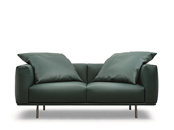 Zweisitzer Ledersofa mit abnehmbarem Bezug Flou Binario