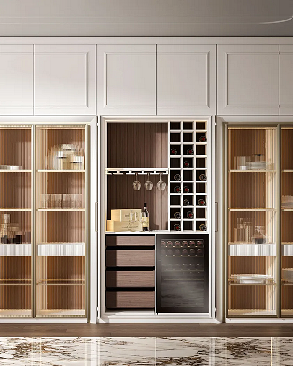 Maßgefertigte Holzküche mit Insel Radha 1 0 Old Line Fabrik Oldline aus Italien. Foto №8