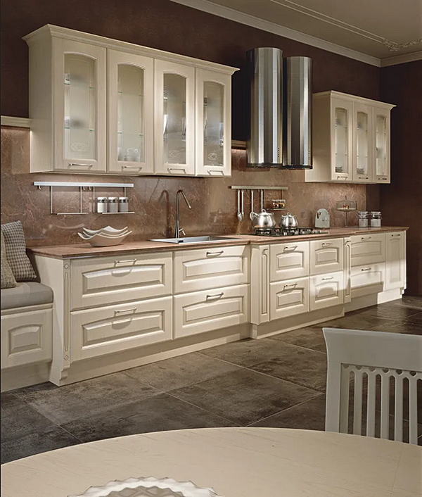 Küche mit Insel aus Holz LUBE CUCINE VERONICA Fabrik LUBE CUCINE aus Italien. Foto №6