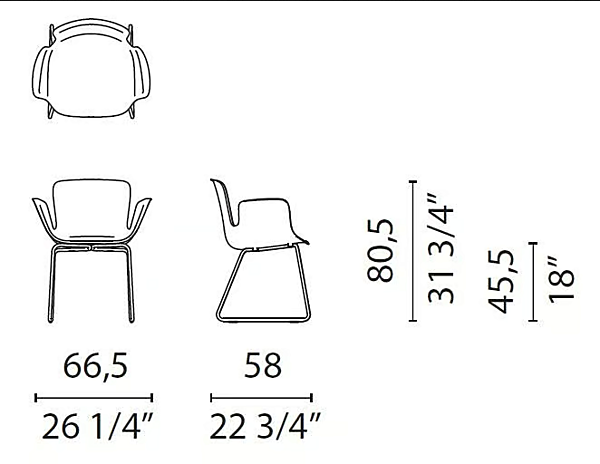 Sessel aus Polyethylen mit Kufenbasis Juli Cappellini Fabrik Cappellini aus Italien. Foto №6