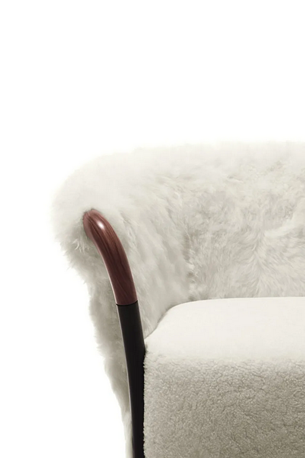 Faux-Fur Sessel mit Armlehnen GIORGETTI Progetti Fashion Fabrik GIORGETTI aus Italien. Foto №4