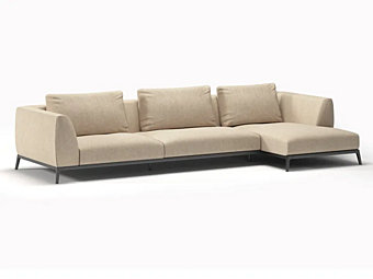 Ecksofa aus Stoff mit weicher Rückenlehne Flou Olivier