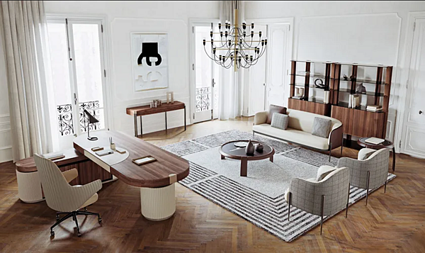 Runder niedriger Couchtisch aus Marmor Capital Collection Omega OME.TB Fabrik Capital Collection aus Italien. Foto №3