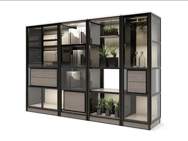 Regal mit integrierten Lichtern aus Holz GIORGETTI Domus Fabrik GIORGETTI aus Italien. Foto №2