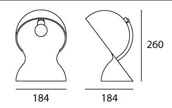 Tischlampe aus Polycarbonat Dalu Artemide 1466070A, 1466000A, 1466030A Fabrik Artemide aus Italien. Foto №9