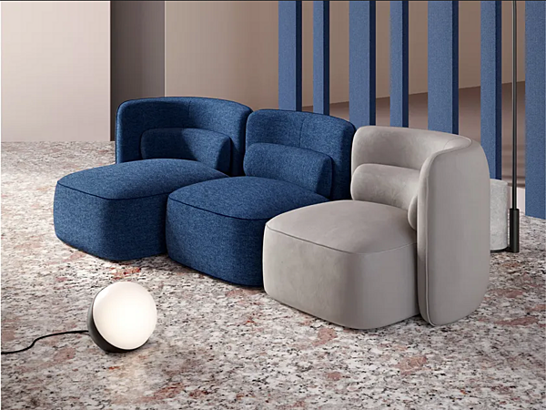 Modularsofa aus Stoff mit weicher Rückenlehne INNOVA Imbottiti Brezza Fabrik Innova Imbottiti aus Italien. Foto №5