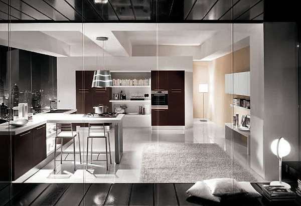 Küche HOME CUCINE frontali wengè Fabrik HOME CUCINE aus Italien. Foto №2