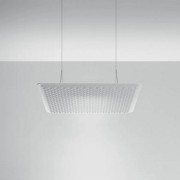 Hängende Akustikpaneel Pendelleuchte aus Stoff Artemide Eggboard Matrix 800x800 Fabrik Artemide aus Italien. Foto №13