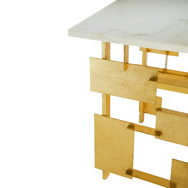 Quadratischer Couchtisch aus Marmor für das Wohnzimmer MARIONI RAYMOND 02716A Fabrik MARIONI aus Italien. Foto №3