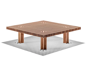 Kaffeetisch aus massivem Holz Kyoto POLTRONA FRAU