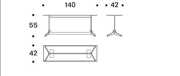 Rechteckiger Konsolentisch aus Carrara-Marmor Saba Hexa Fabrik SABA aus Italien. Foto №4
