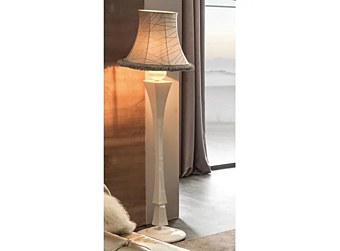 Stehlampe aus Metall mit Stoffschirm CORTEZARI Ginger 1485