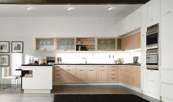Einbauküche mit Insel aus Holz ASTER CUCINE Timeline Fabrik Aster Cucine aus Italien. Foto №2