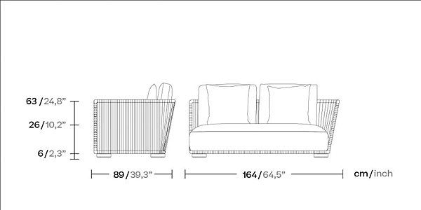 Ecksofa aus Stoff für den Garten Grand Bitta KETTAL KS7003400, KS7003300, KS7003500 Fabrik KETTAL aus Italien. Foto №8