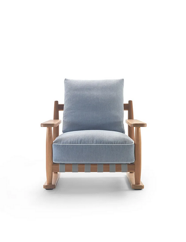 Gartenarmchair mit Armlehnen aus Iroko FLEXFORM Meriggio Fabrik FLEXFORM aus Italien. Foto №3