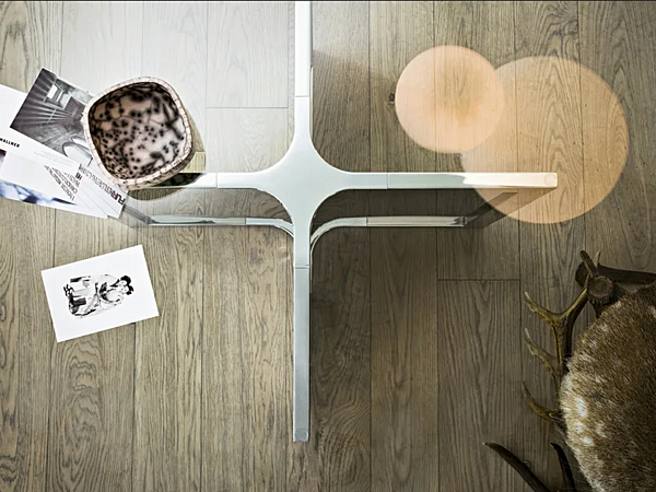 Runder Tisch aus Glas und Edelstahl Gallotti&Radice Raj 4 Fabrik Gallotti & Radice aus Italien. Foto №3