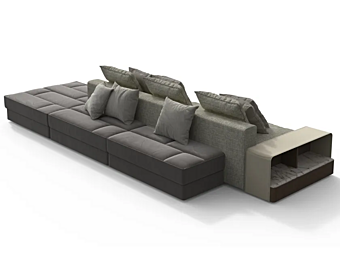 Ecksofa aus Stoff mit integriertem Zeitschriftenregal GIORGETTI SKYLINE