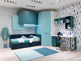 Holzschlafzimmer mit Schlafsofa MORETTI COMPACT MC010 Fabrik MORETTI  COMPACT aus Italien