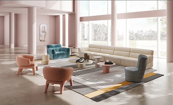 Ecksofa aus Stoff mit weicher Rückenlehne CASAMILANO COZY Fabrik CASAMILANO aus Italien. Foto №11