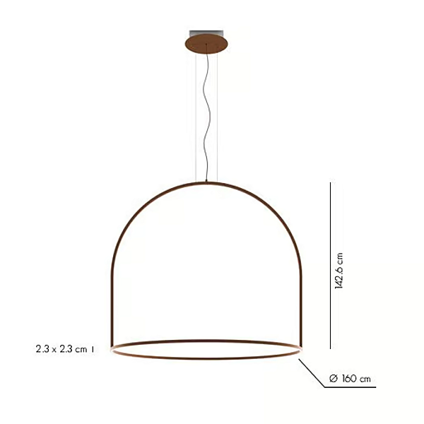 LED Pendelleuchte aus Metall U-Light AXOLIGHT Fabrik Axolight aus Italien. Foto №17