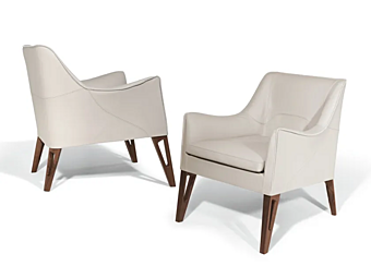 Leder Sessel mit Armlehnen GIORGETTI Mobius