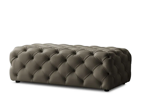 Tufted Leder Pouf Tudor i 4 Mariani Fabrik i 4 Mariani aus Italien. Foto №1