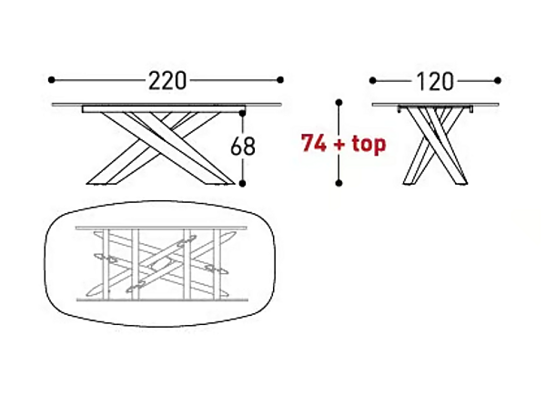 Rechteckiger Gartentisch aus pulverbeschichtetem Aluminium VARASCHIN System Star 244S1, 244S2E, 244S3, 244S4, 244S5E Fabrik VARASCHIN aus Italien. Foto №15