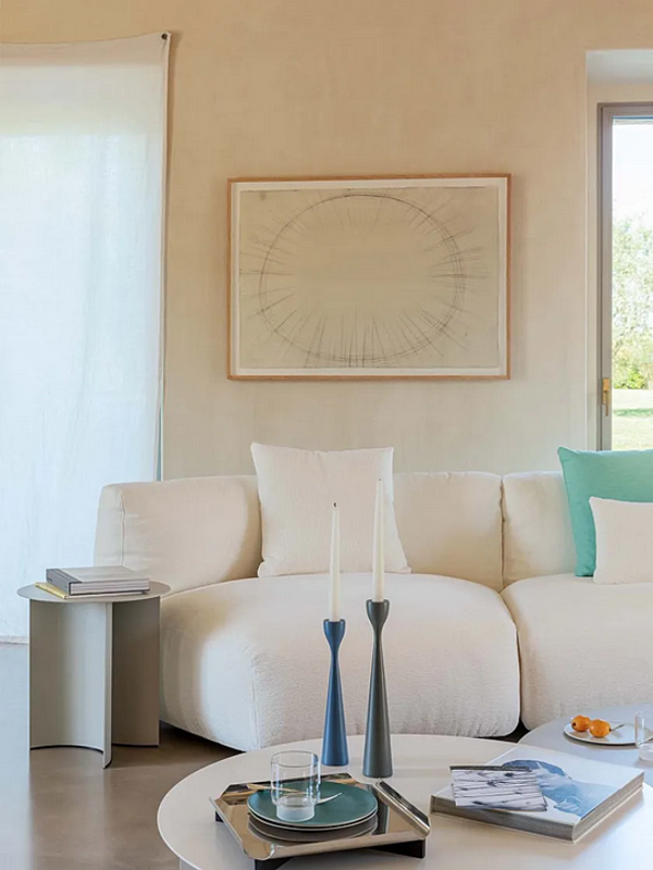 Ecksofa mit abnehmbarem Bezug aus Stoff Flou Fiocco Fabrik Flou aus Italien. Foto №6