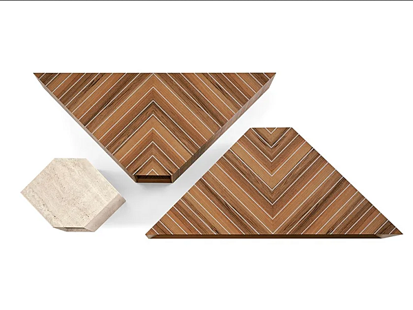 Kaffeetisch aus Walnussholz Prism Gallotti&Radice Fabrik Gallotti & Radice aus Italien. Foto №4