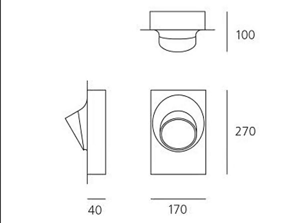 Außenwandleuchte aus Aluminium Ciclope Artemide T081520, T081500, T081510 Fabrik Artemide aus Italien. Foto №6