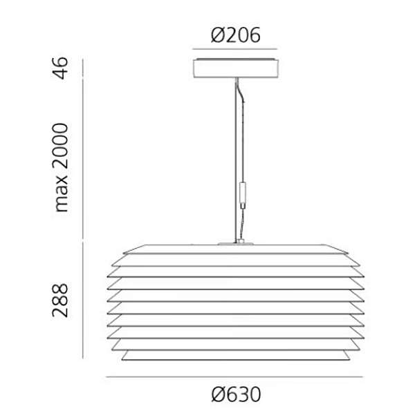 Außenpendelleuchte aus Aluminium Slicing Artemide T250210, T250410, T250510 Fabrik Artemide aus Italien. Foto №14