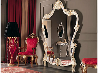 Wandmontierter gerahmter Spiegel aus Glas Modenese Luxury Interiors 11624 Fabrik MODENESE GASTONE aus Italien