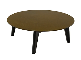 Runder Holztisch mit Lavasteinplatte CHELINI EDGAR