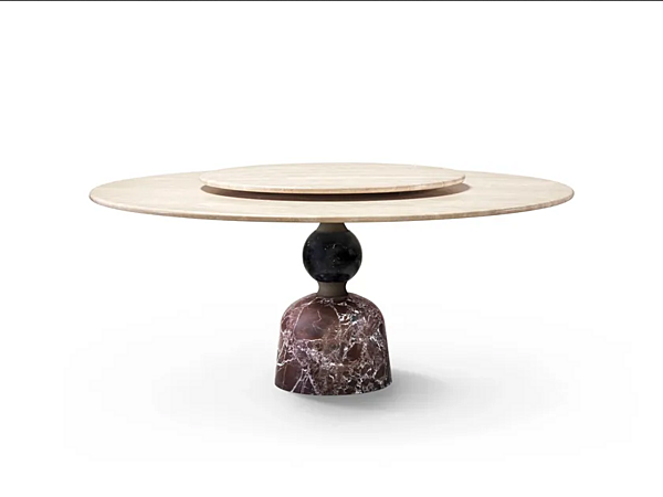 Runder Tisch mit Lazy Susan aus Holz GHIDINI1961 ARTU Fabrik GHIDINI1961 aus Italien. Foto №1