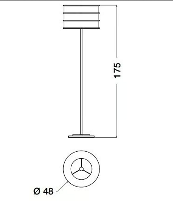 Stehlampe aus Metall mit Kokon-Design CPRN HOMOOD C356 Fabrik CPRN HOMOOD aus Italien. Foto №2