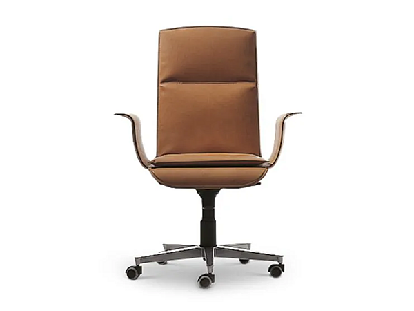 Leder Executive Chair mit Armlehnen und Rückenlehne i 4 Mariani Fabrik i 4 Mariani aus Italien. Foto №1