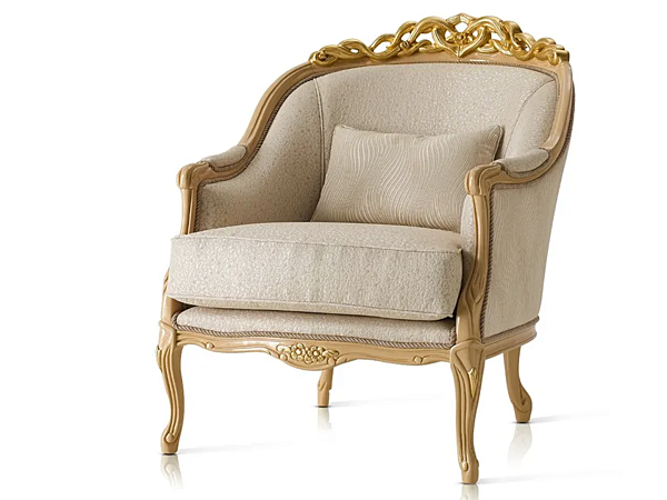 Sessel mit Armlehnen aus Samt A.R. Arredamenti Harmony 337 Fabrik A.R.ARREDAMENTI SRL aus Italien. Foto №1