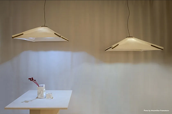 LED Pendelleuchte aus Stoff AXOLIGHT Salina Fabrik Axolight aus Italien. Foto №9