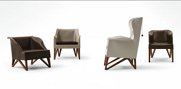Lederarmstuhl mit Armlehnen Mobius GIORGETTI Fabrik GIORGETTI aus Italien. Foto №5