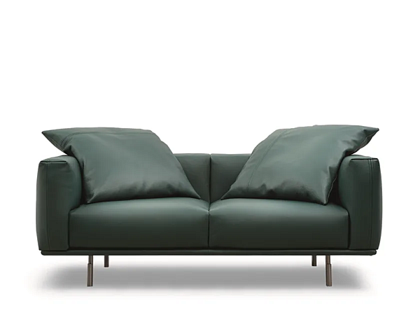Zweisitzer Ledersofa mit abnehmbarem Bezug Flou Binario Fabrik Flou aus Italien. Foto №1
