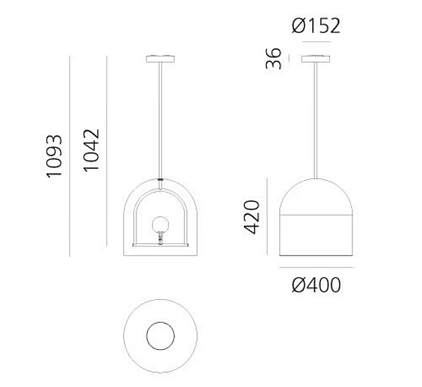 Pendelleuchte aus geblasenem Glas LED Yanzi Artemide 1103010A Fabrik Artemide aus Italien. Foto №5