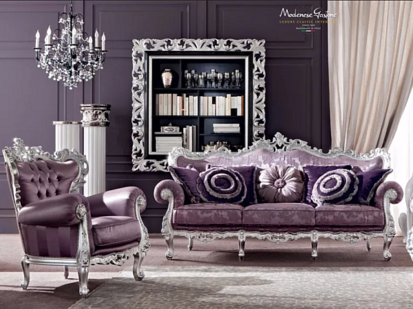 Wandmontierte Holzbibliothek 13130 Modenese Luxury Interiors Fabrik MODENESE GASTONE aus Italien. Foto №4