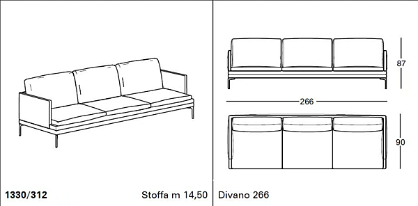 Ledersofa mit weicher Rückenlehne ZANOTTA William 1330 Fabrik ZANOTTA aus Italien. Foto №22