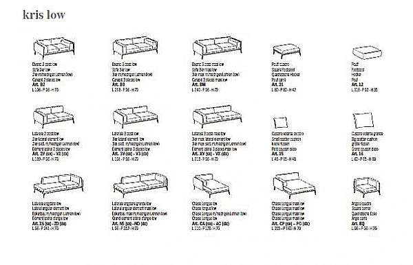 Sofa DITRE ITALIA KRIS low Fabrik DITRE ITALIA aus Italien. Foto №3