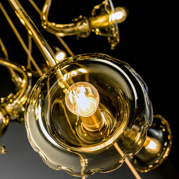 Hängelampe aus geblasenem Glas Ikebana 15 MULTIFORME SS3370-15-FK1 Fabrik MULTIFORME aus Italien. Foto №3