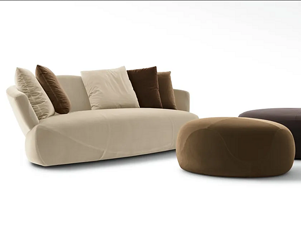 Stoffsofa mit gepolsterter Rückenlehne GIORGETTI Solemyidae 69850, 69860 Fabrik GIORGETTI aus Italien. Foto №3