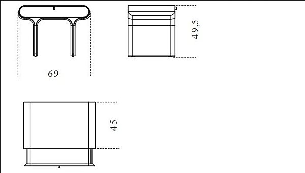 Leder Nachttisch Stami Night Gallotti Radice Fabrik Gallotti & Radice aus Italien. Foto №2